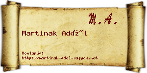 Martinak Adél névjegykártya
